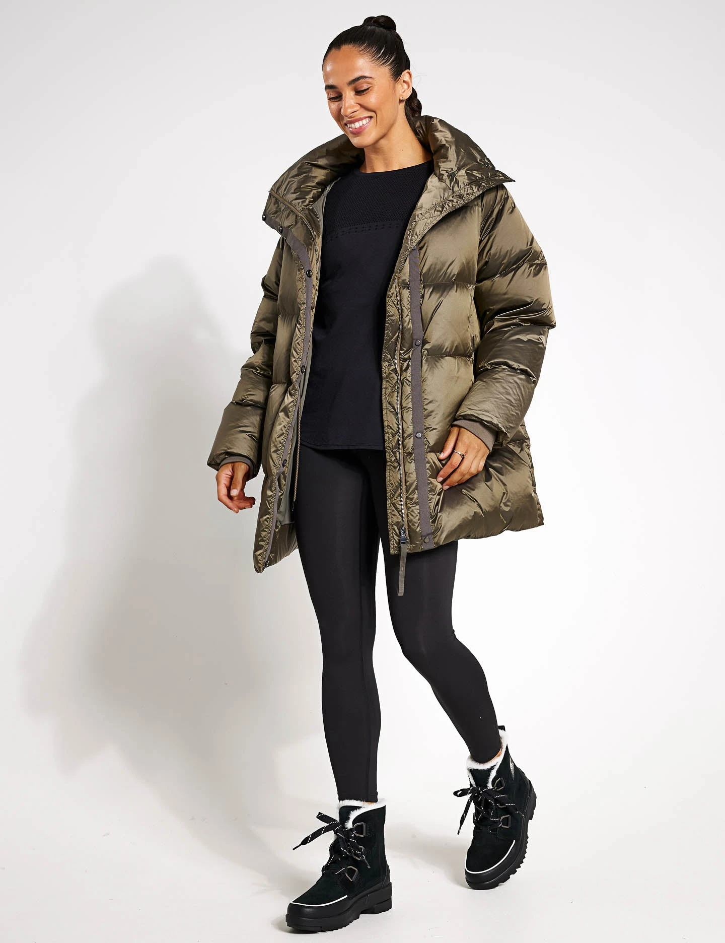 Varley Canton Down Jacket - Brushed Olive Metallic 6 Varley Canton Down Jacket - Brushed Olive Metallic - Image 6