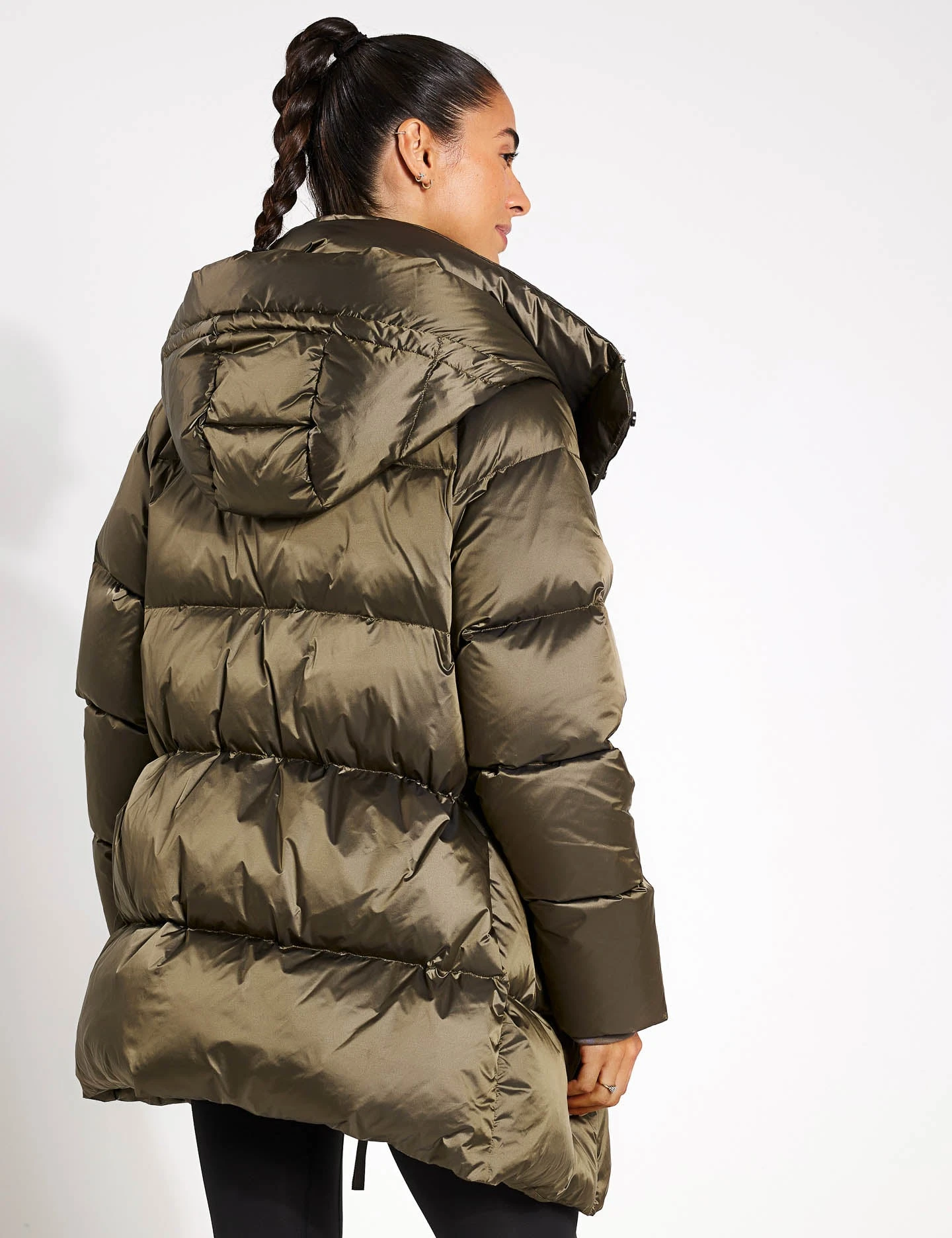 Varley Canton Down Jacket - Brushed Olive Metallic 2 Varley Canton Down Jacket - Brushed Olive Metallic - Image 2