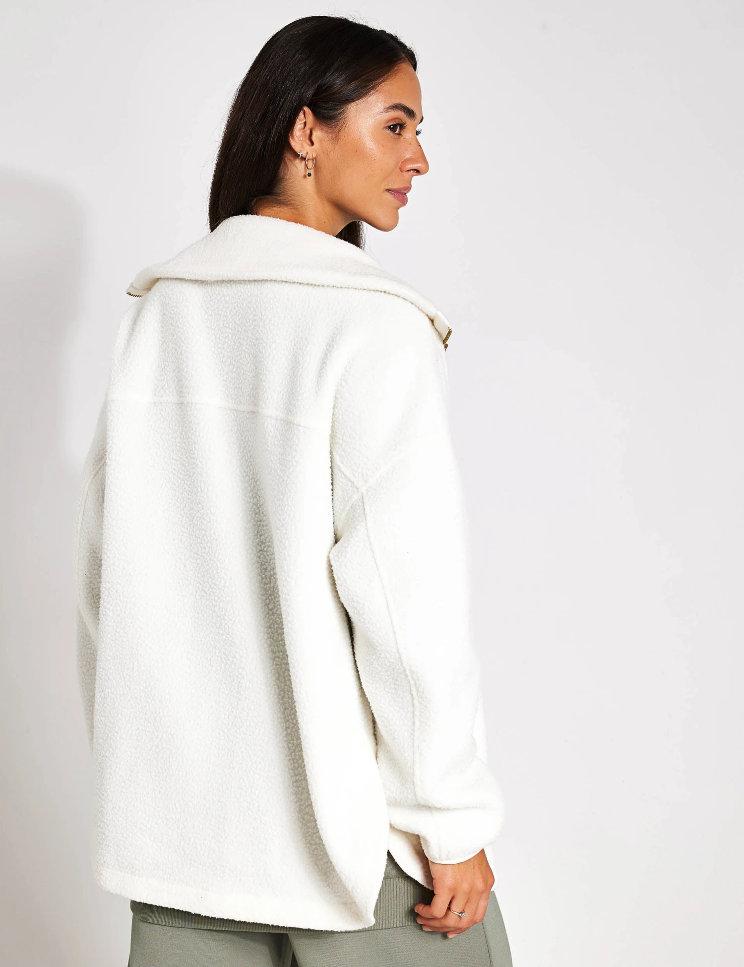 Varley Donley Fleece Jacket - Egret 2 Varley Donley Fleece Jacket - Egret - Image 2