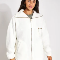 Varley Donley Fleece Jacket - Egret