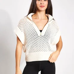 Varley Gaines Half-Zip Knit - Whitecap Grey