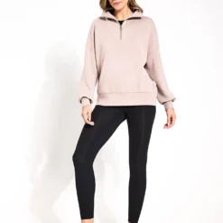 Varley Hawley Half Zip Sweat - Taupe Marl 7 Varley Hawley Half Zip Sweat - Taupe Marl -Default Template 3 Varley Hawley Half Zip Sweat Taupe Marl VAR01461 TAUPMS 0019