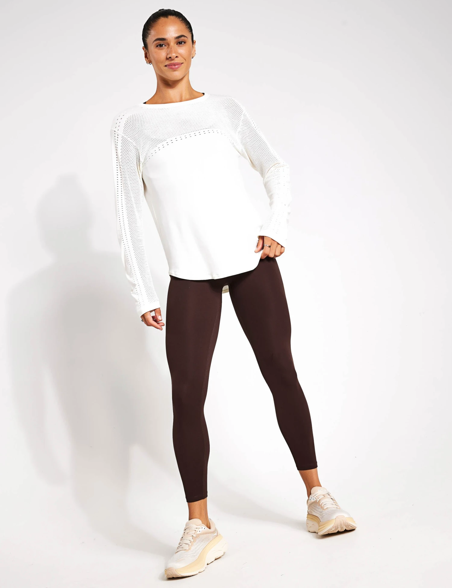 Varley Merrick Seamless Tee - White 4 Varley Merrick Seamless Tee - White - Image 4