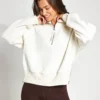 Varley Roselle Half Zip Fleece - Egret