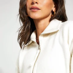 Varley Roselle Half Zip Fleece - Egret -Default Template 3 Varley ROSELLE HALF ZIP FLEECE VAR01167 egret 0018