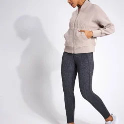 Varley Rosanne Zip Through Sweat - Taupe Marl -Default Template 3 Varley Rosanne Zip Through Sweat VAR01350 Taupe Marl 0013