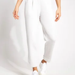 Varley The Rolled Cuff Pant 25" - Ivory Marl