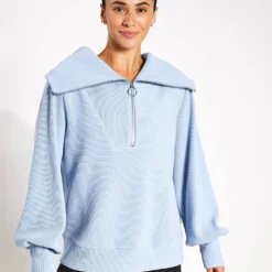 Varley Vine Half-Zip Pullover - Dusty Blue