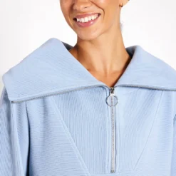Varley Vine Half-Zip Pullover - Dusty Blue -Default Template 3 Varley Vine Half Zip VAR00485 Dusty Blue 0022