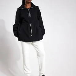 Varley Parnel Half Zip Fleece - Black -Chillcradle Sale Store Varley parnel half zip fleece VAR01602 BLA black 00101