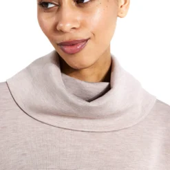 Varley Priya Longline Sweat - Taupe Marl -Default Template 3 Varley priya longline sweat VAR01708 TAUPE taupe marl 0027