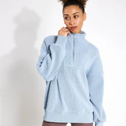 Varley Rhea Half-Zip Sweat - Ashley Blue