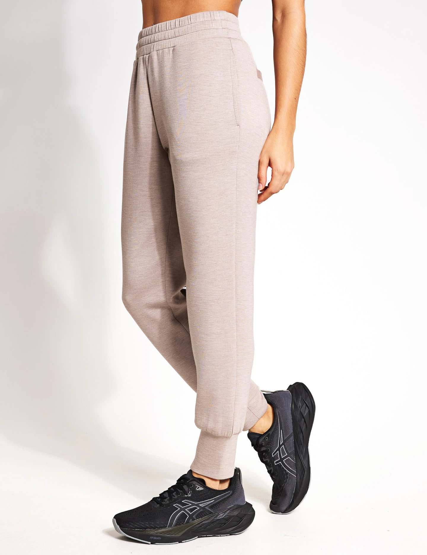 Varley The Slim Cuff Pant 27.5" - Taupe Marl 1 Varley The Slim Cuff Pant 27.5" - Taupe Marl