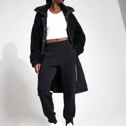 Varley Walsh Quilt Sherpa Coat - Black -Default Template 3 Varley walsh quilt sherpa coat VAR01600 BLA black 0013