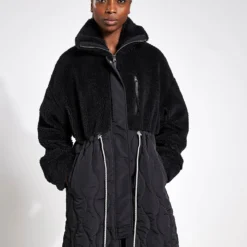 Varley Walsh Quilt Sherpa Coat - Black -Default Template 3 Varley walsh quilt sherpa coat VAR01600 BLA black 0020