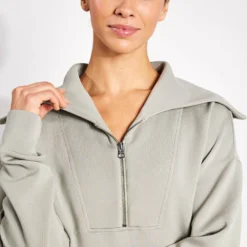 Varley Yates Half-Zip Sweat - Seagrass 6 Varley Yates Half-Zip Sweat - Seagrass -Default Template 3 Varley yates half zip sweat VAR01657 SEA seagrass 0024