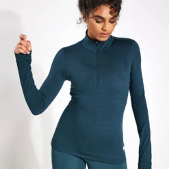 Vuori Halo Essential 1/2 Zip - Beryl Heather