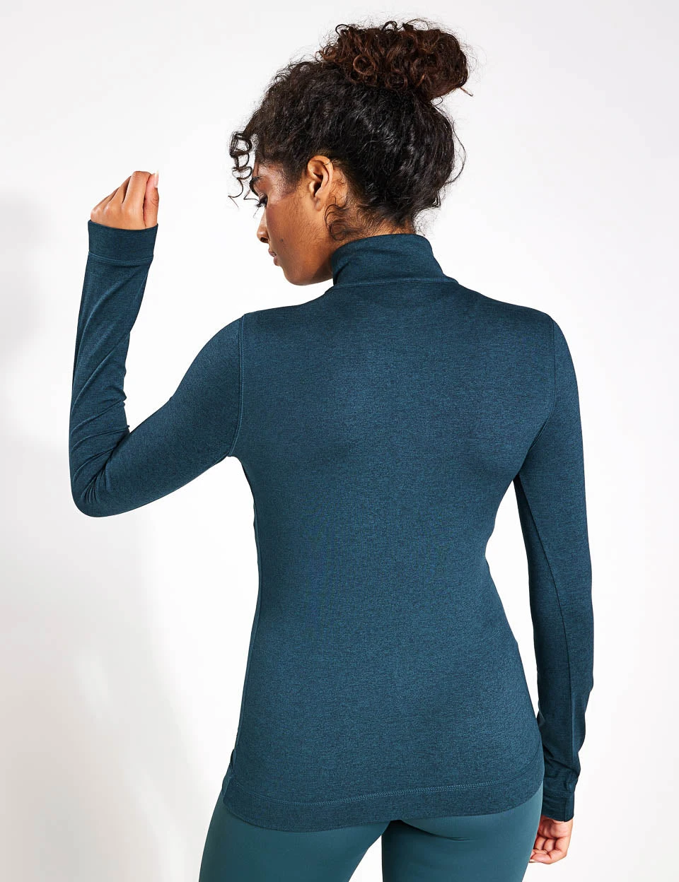 Vuori Halo Essential 1/2 Zip - Beryl Heather 2 Vuori Halo Essential 1/2 Zip - Beryl Heather - Image 2