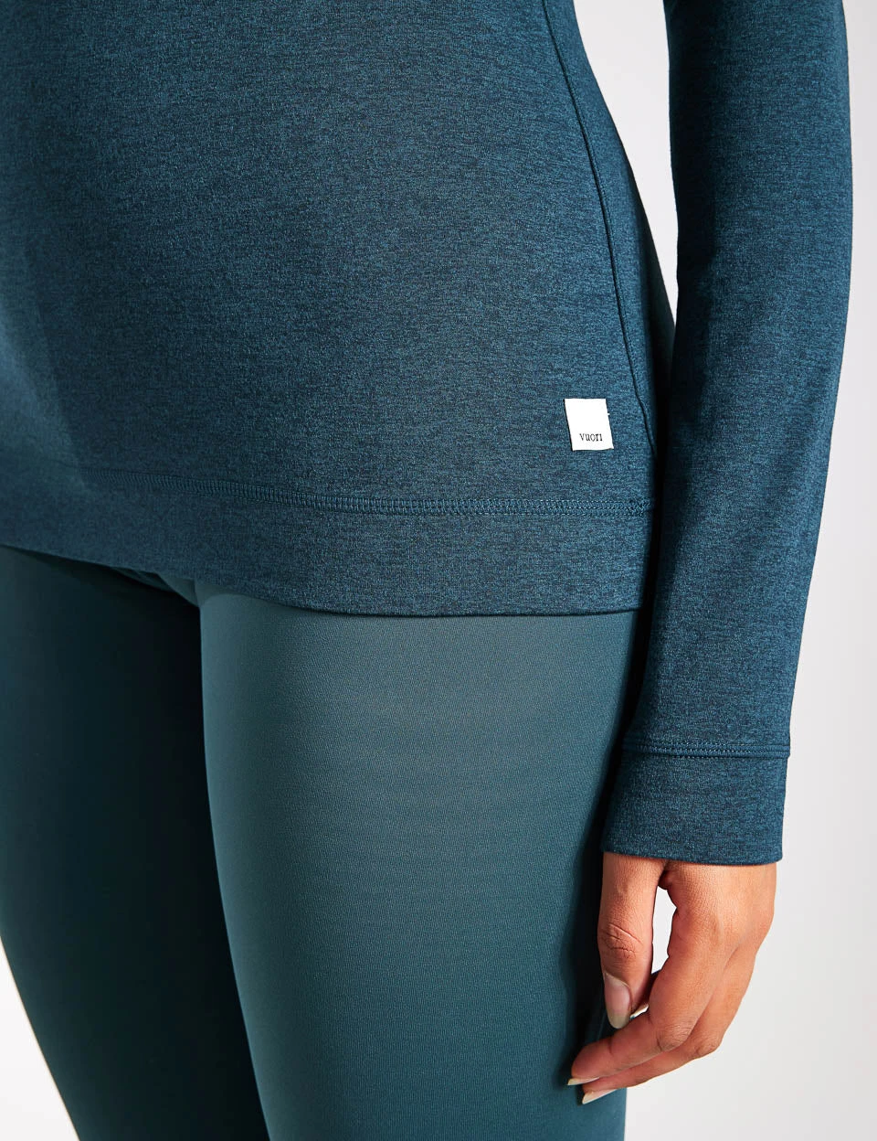 Vuori Halo Essential 1/2 Zip - Beryl Heather 6 Vuori Halo Essential 1/2 Zip - Beryl Heather - Image 6