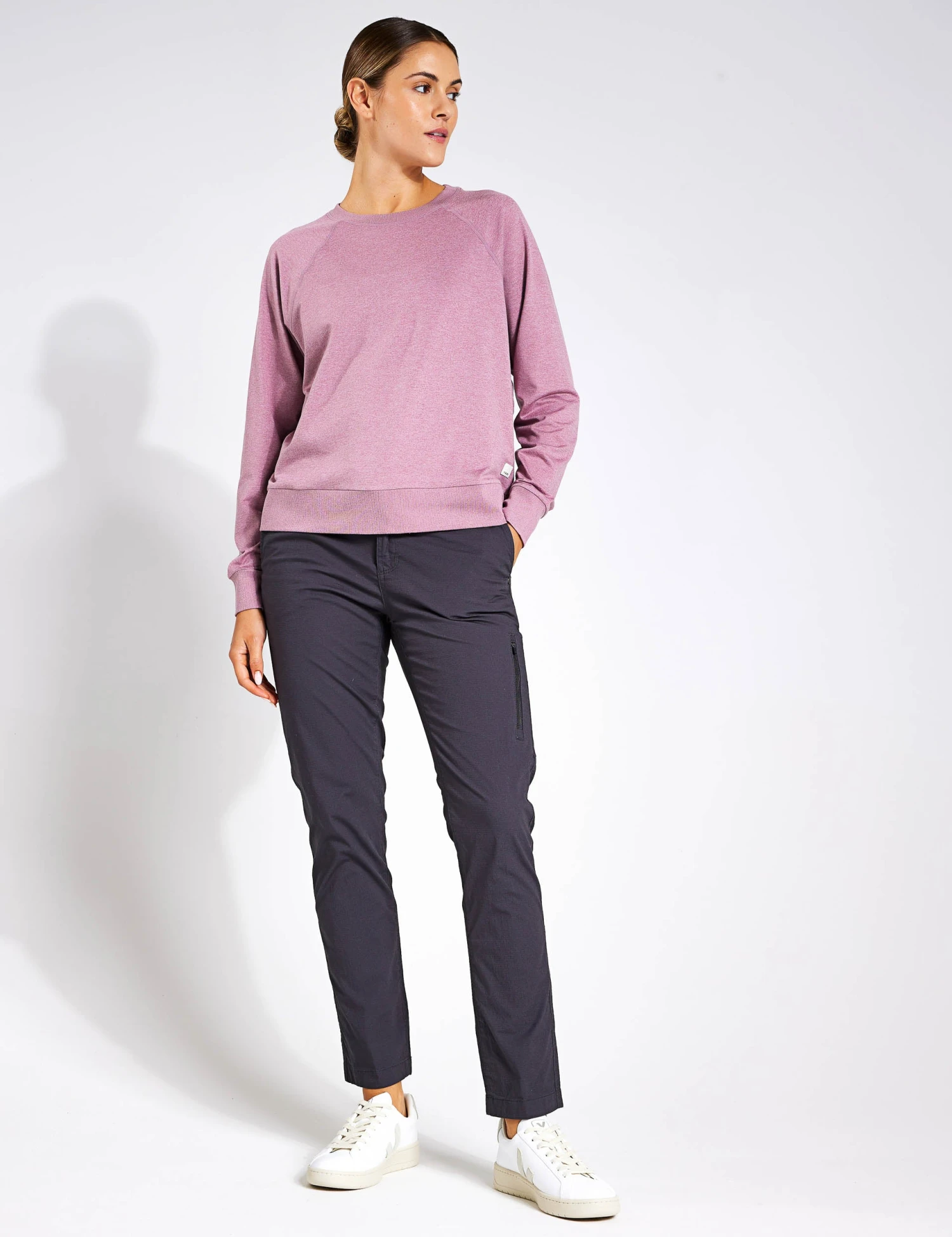 Vuori Long-Sleeve Halo Crew - Orchid Heather 3 Vuori Long-Sleeve Halo Crew - Orchid Heather - Image 3