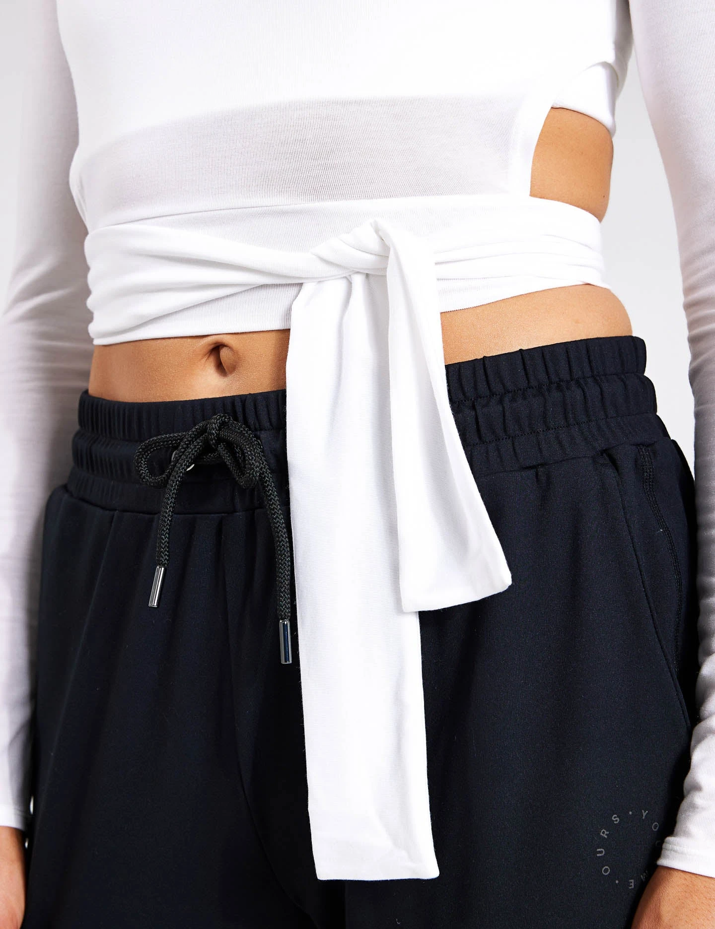 Grace Tie Long Sleeve - White 4 Grace Tie Long Sleeve - White - Image 4