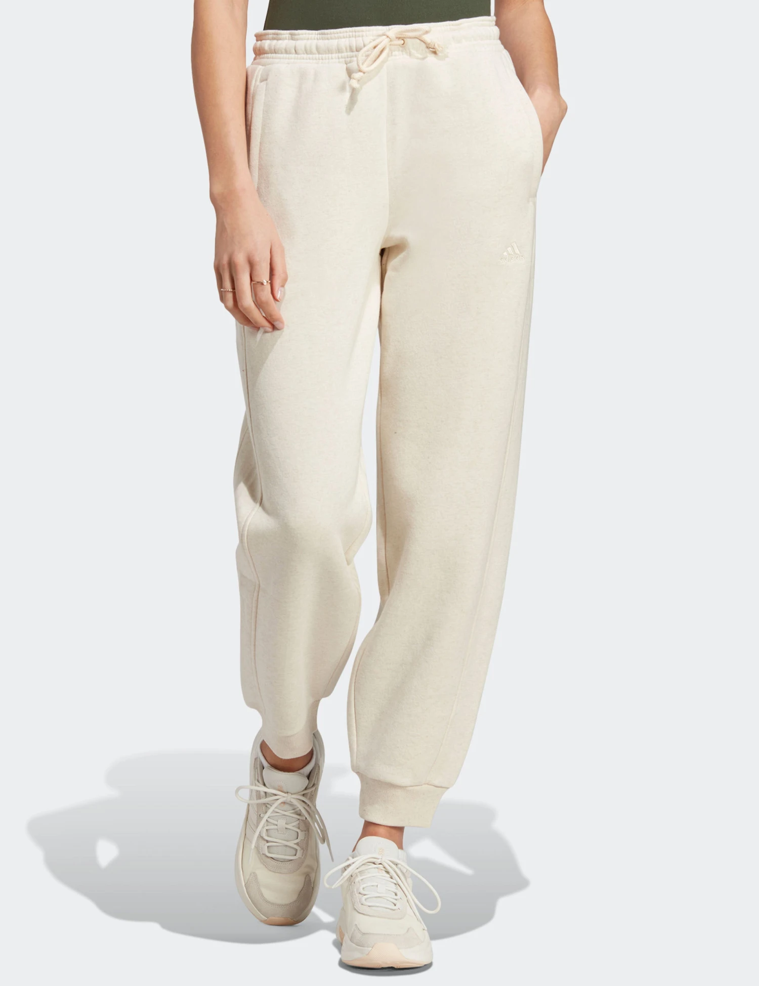 ADIDAS ALL SZN Fleece Joggers - Ecru Tint Melange 1 ADIDAS ALL SZN Fleece Joggers - Ecru Tint Melange