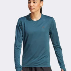 ADIDAS Run Icons Running Long-Sleeve Top - Arctic Night