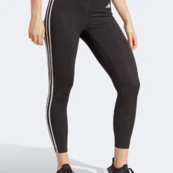 ADIDAS Train Essentials 3-Stripes High Waisted 7/8 Leggings - Black