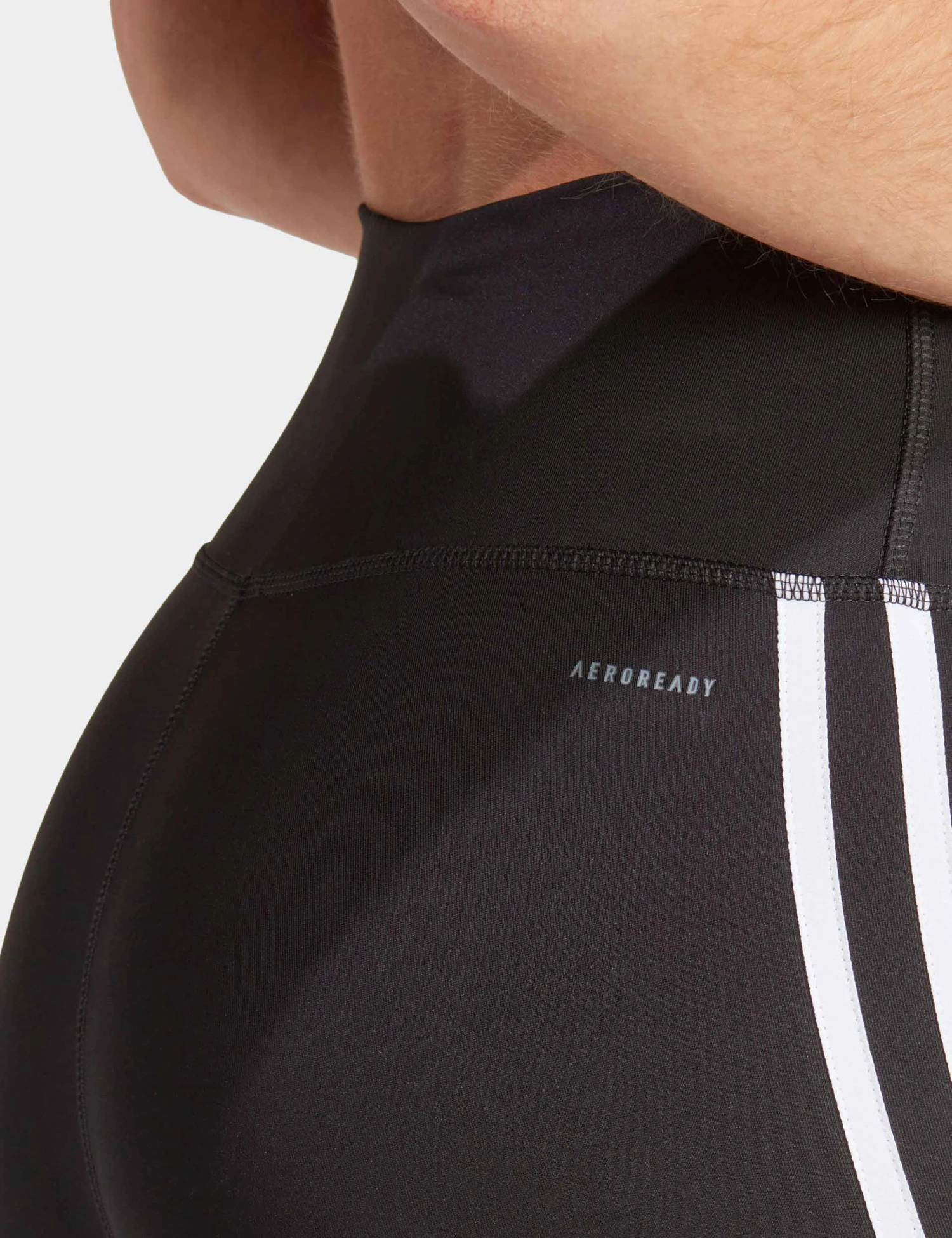 ADIDAS Train Essentials 3-Stripes High Waisted 7/8 Leggings - Black 4 ADIDAS Train Essentials 3-Stripes High Waisted 7/8 Leggings - Black - Image 4