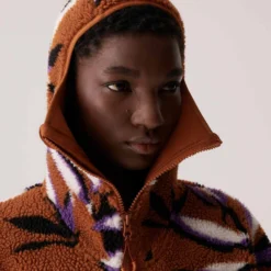 Jacquard Fleece Top - Dark Caramel/Lilac 12 Jacquard Fleece Top - Dark Caramel/Lilac -Default Template 3 adidas x stella mccartney jacquard fleece top caramel lilac ik9340 2