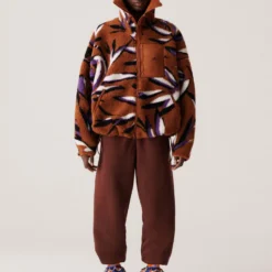 Jacquard Fleece Top - Dark Caramel/Lilac 13 Jacquard Fleece Top - Dark Caramel/Lilac -Default Template 3 adidas x stella mccartney jacquard fleece top caramel lilac ik9340 3