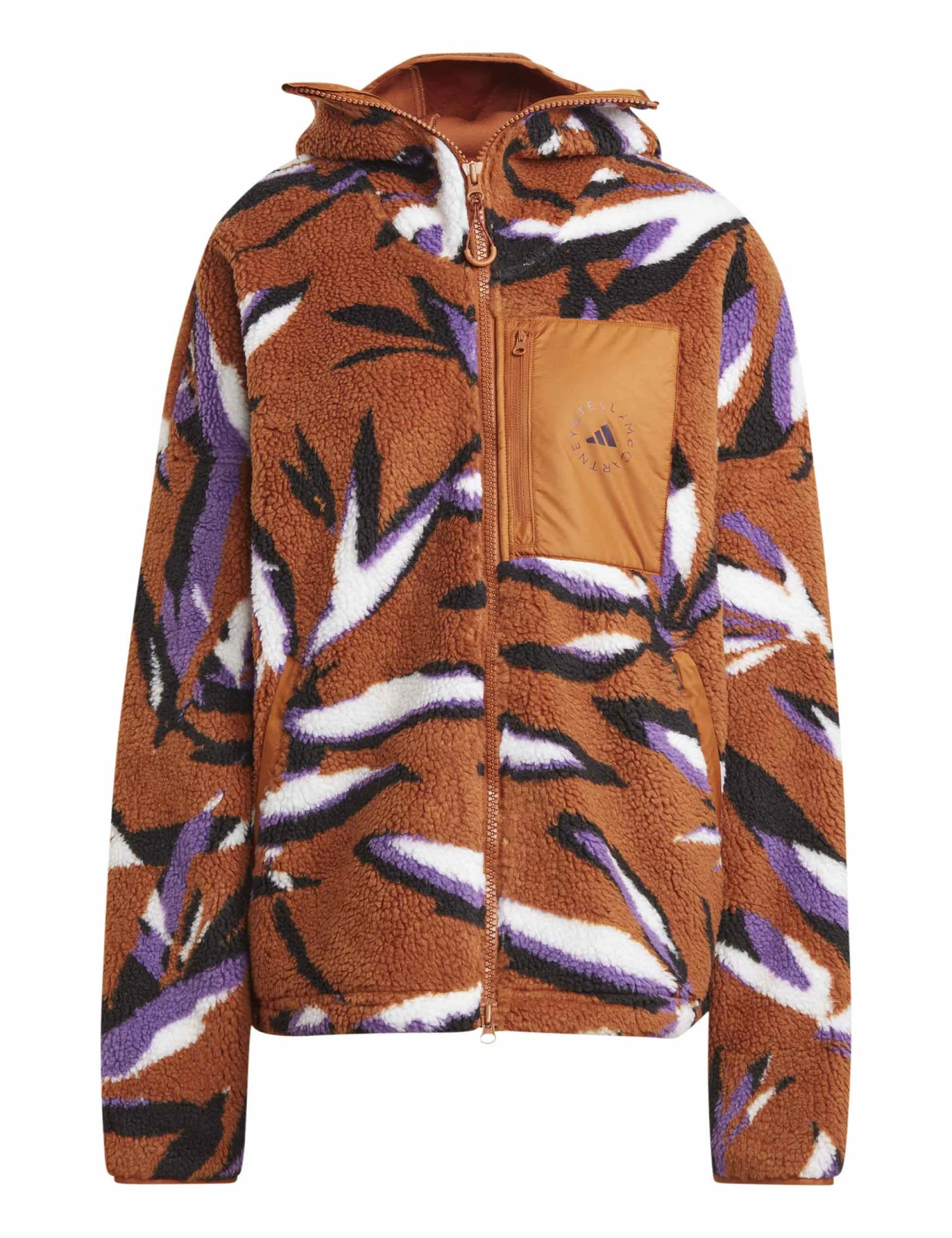 Jacquard Fleece Top - Dark Caramel/Lilac 8 Jacquard Fleece Top - Dark Caramel/Lilac - Image 8