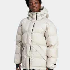 Padded Mid-Length Printed Jacket - Gobi