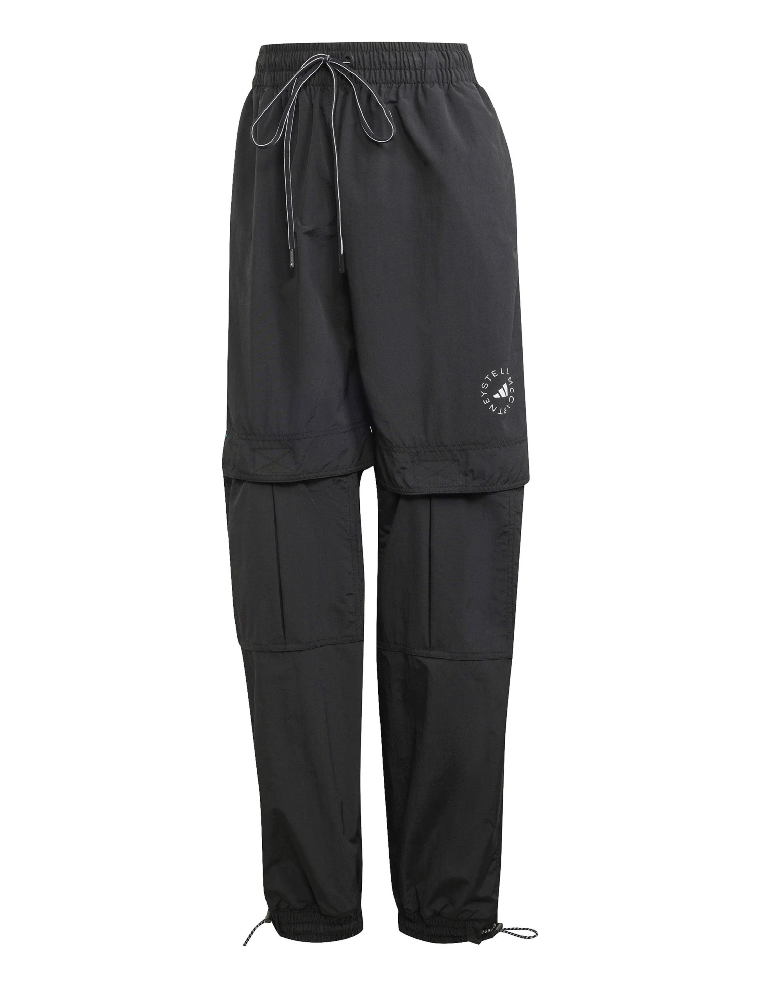 TrueCasuals Woven Solid Track Pants - Black 7 TrueCasuals Woven Solid Track Pants - Black - Image 7