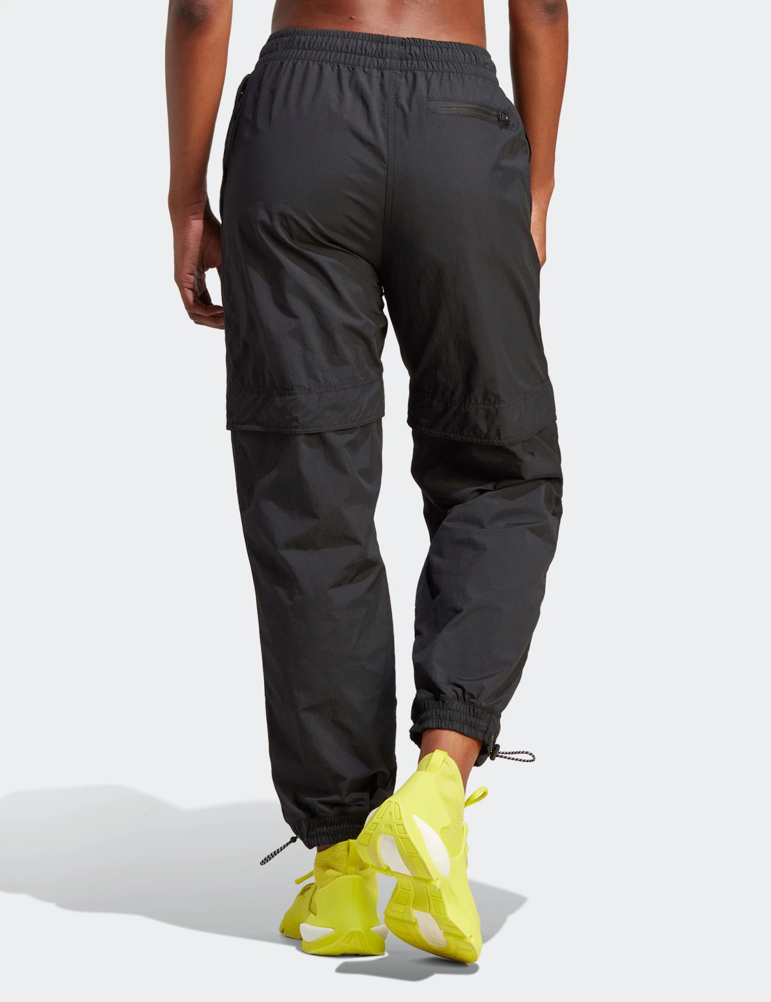 TrueCasuals Woven Solid Track Pants - Black 2 TrueCasuals Woven Solid Track Pants - Black - Image 2