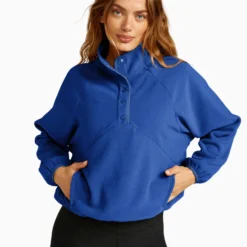 Beyond Yoga Tranquility Pullover - Marine Blue