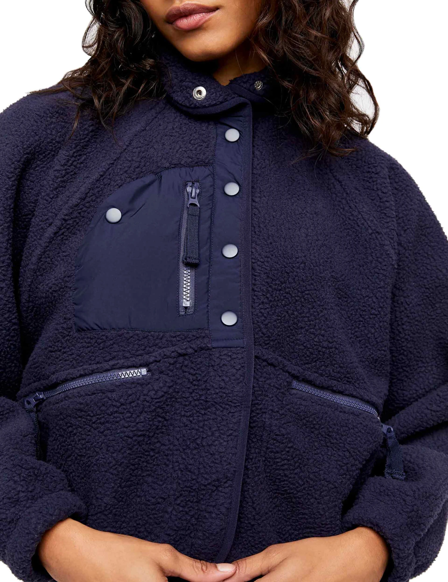 Hit The Slopes Fleece Jacket - Deepest Navy 6 Hit The Slopes Fleece Jacket - Deepest Navy - Image 6