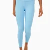 High Waisted 7/8 Wrap Lose Control Leggings - Alaskan Blue
