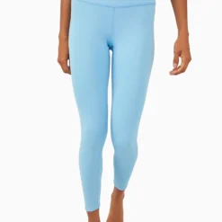 High Waisted 7/8 Wrap Lose Control Leggings - Alaskan Blue