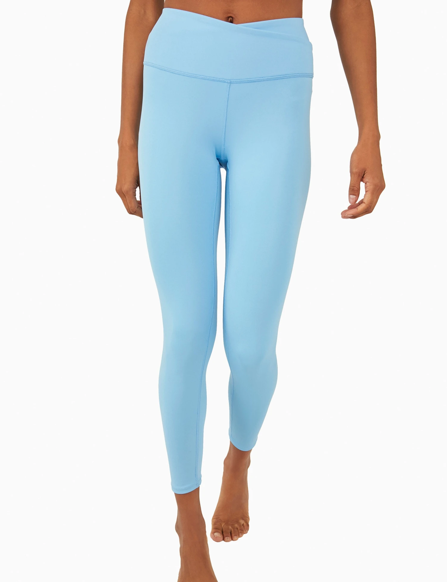 High Waisted 7/8 Wrap Lose Control Leggings - Alaskan Blue 1 High Waisted 7/8 Wrap Lose Control Leggings - Alaskan Blue