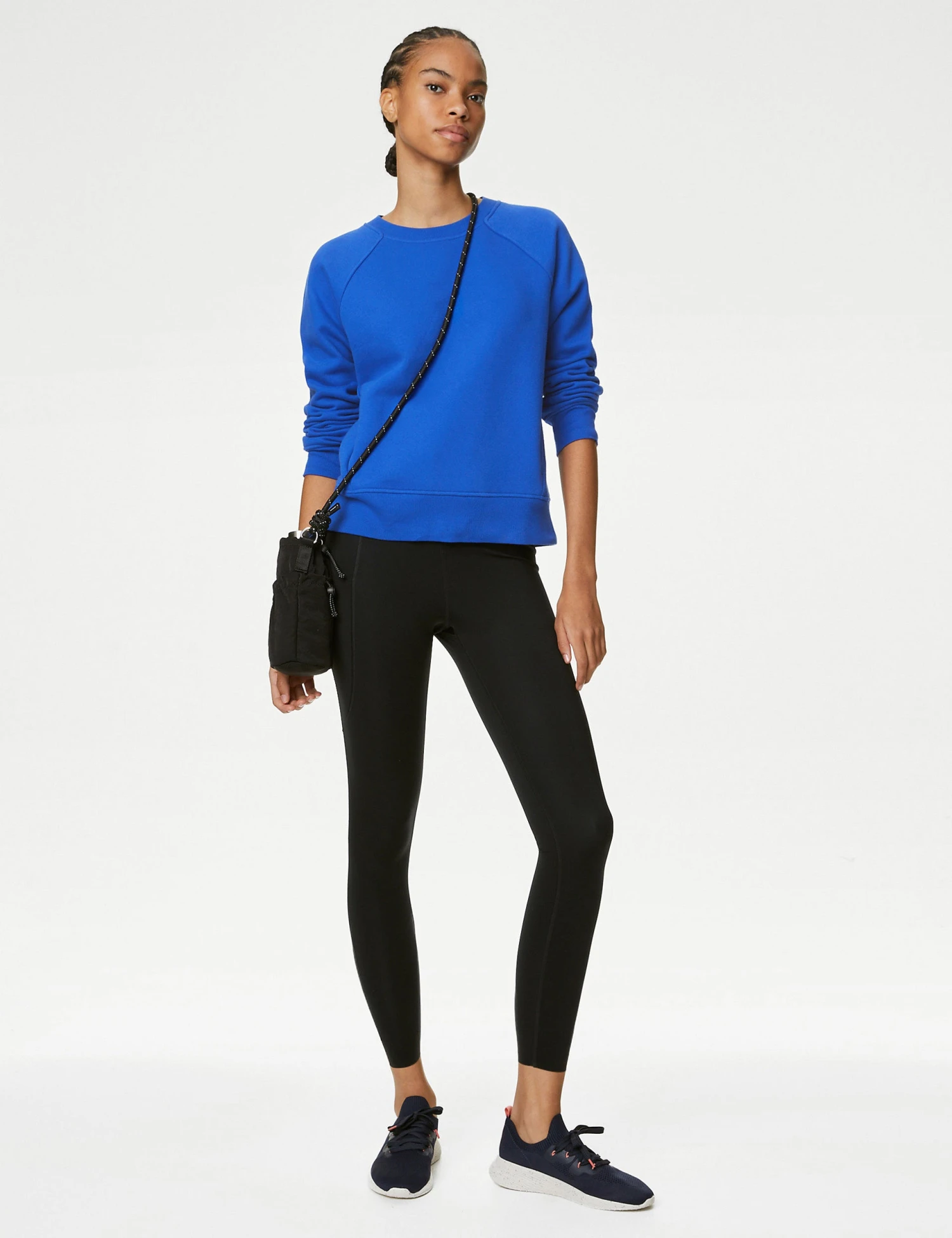 Cotton Rich Crew Neck Sweatshirt - Electric Blue 4 Cotton Rich Crew Neck Sweatshirt - Electric Blue - Image 4