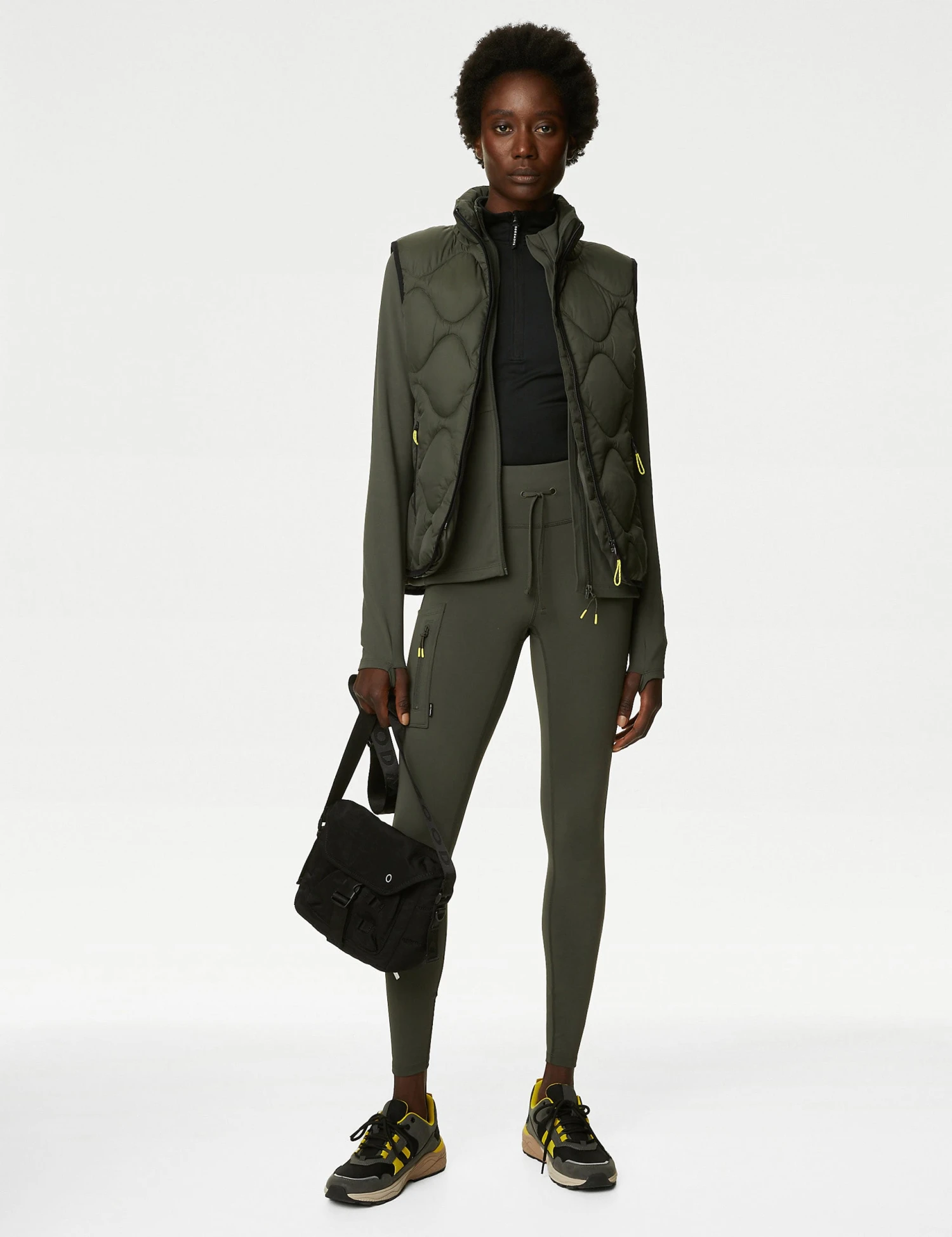 Stormwear Quilted Funnel Neck Puffer Gilet - Dark Olive 6 Stormwear Quilted Funnel Neck Puffer Gilet - Dark Olive - Image 6