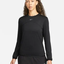 Nike Dri-FIT Swift Element UV Crew Neck Top - Black/Reflective Silver