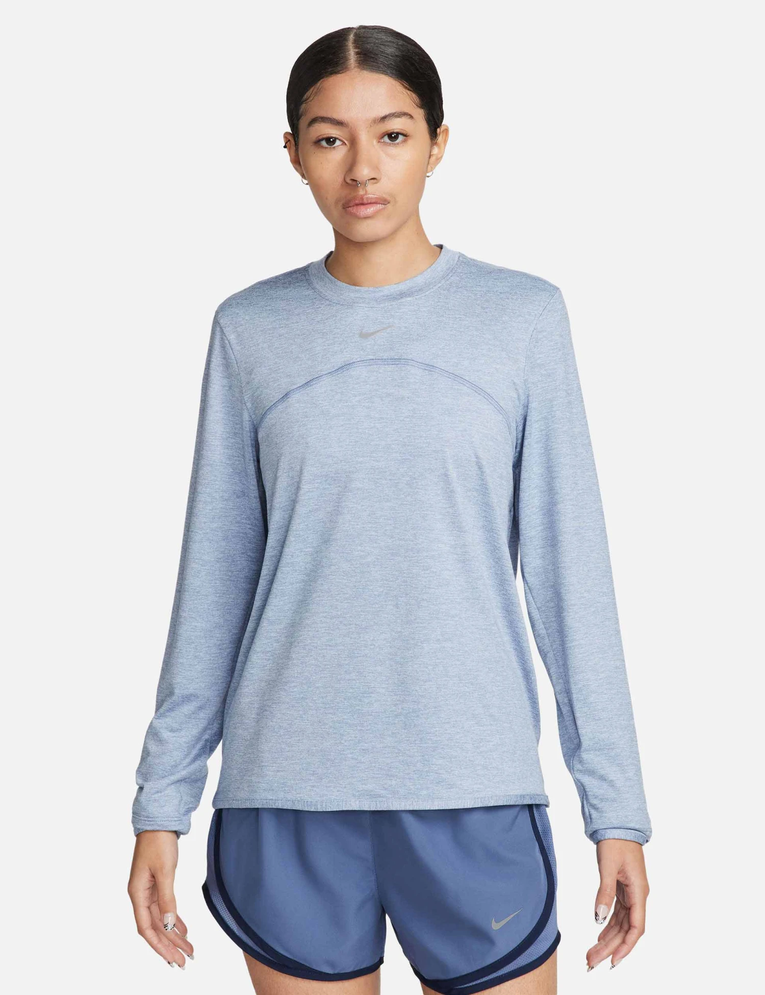 Nike Dri-FIT Swift Element UV Crew Neck Top - Light Armory Blue/Reflective Silver 1 Nike Dri-FIT Swift Element UV Crew Neck Top - Light Armory Blue/Reflective Silver