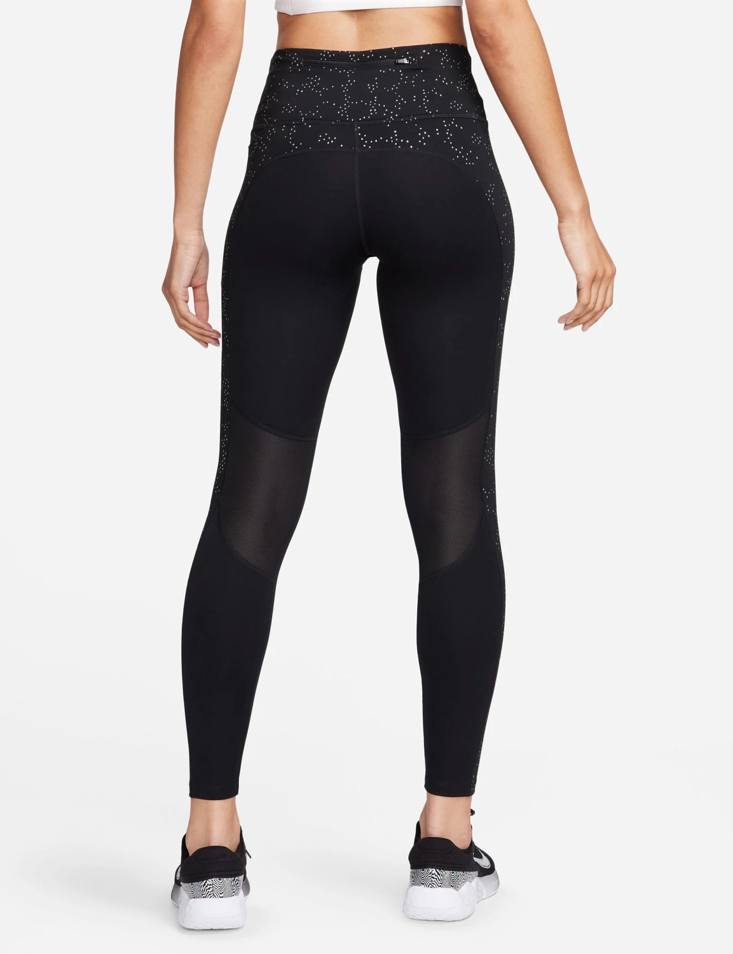 Nike Fast Mid-Rise 7/8 Leggings - Black/Reflective Silver 2 Nike Fast Mid-Rise 7/8 Leggings - Black/Reflective Silver - Image 2