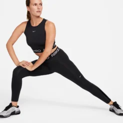 Nike Pro 7/8 Leggings - Black/Metallic Silver 11 Nike Pro 7/8 Leggings - Black/Metallic Silver -Default Template 3 nike pro 7 8 leggings black silver fb5700 010 3