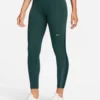 Nike Pro 7/8 Leggings - Deep Jungle/Metallic Silver