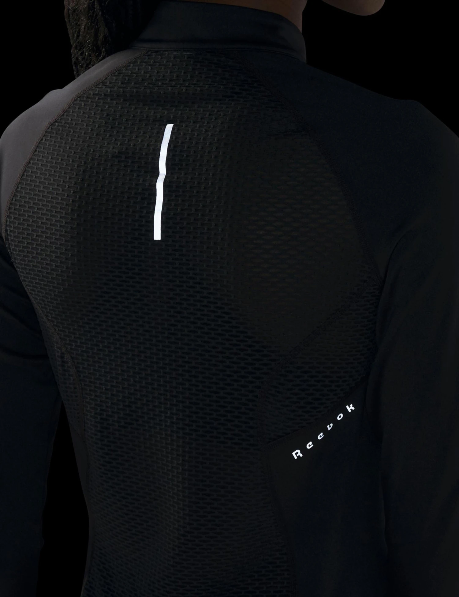 Reebok Running 1/4 Zip - Night Black 6 Reebok Running 1/4 Zip - Night Black - Image 6