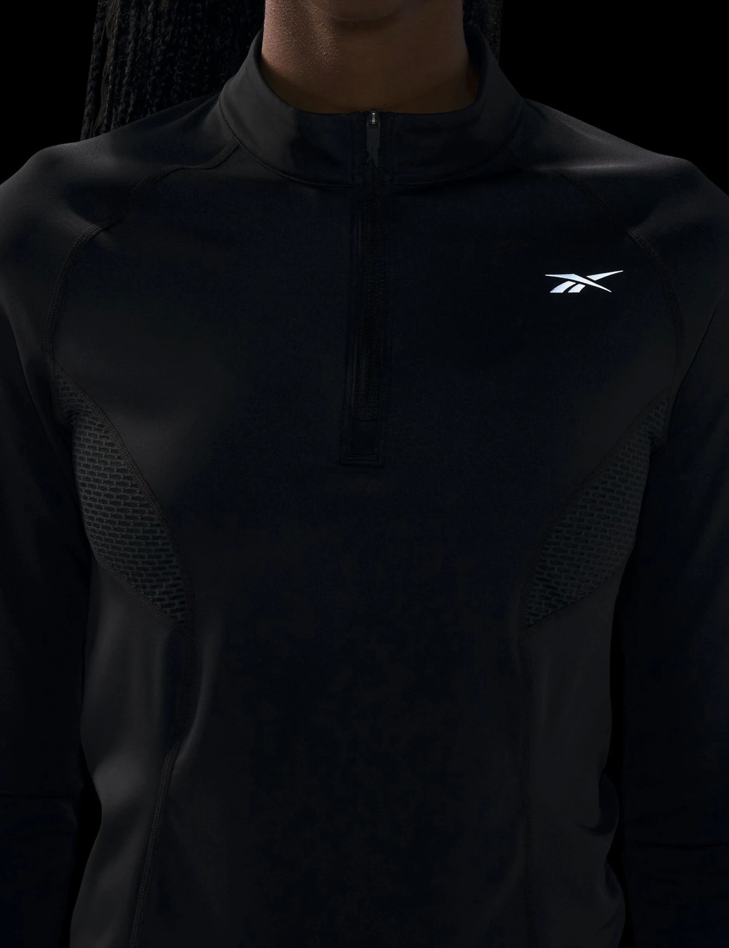 Reebok Running 1/4 Zip - Night Black 5 Reebok Running 1/4 Zip - Night Black - Image 5