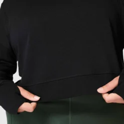 Sweaty Betty After Class Crop Sweatshirt - Black 8 Sweaty Betty After Class Crop Sweatshirt - Black -Default Template 3 sweaty betty after class crop sweatshirt black sb5622c 4